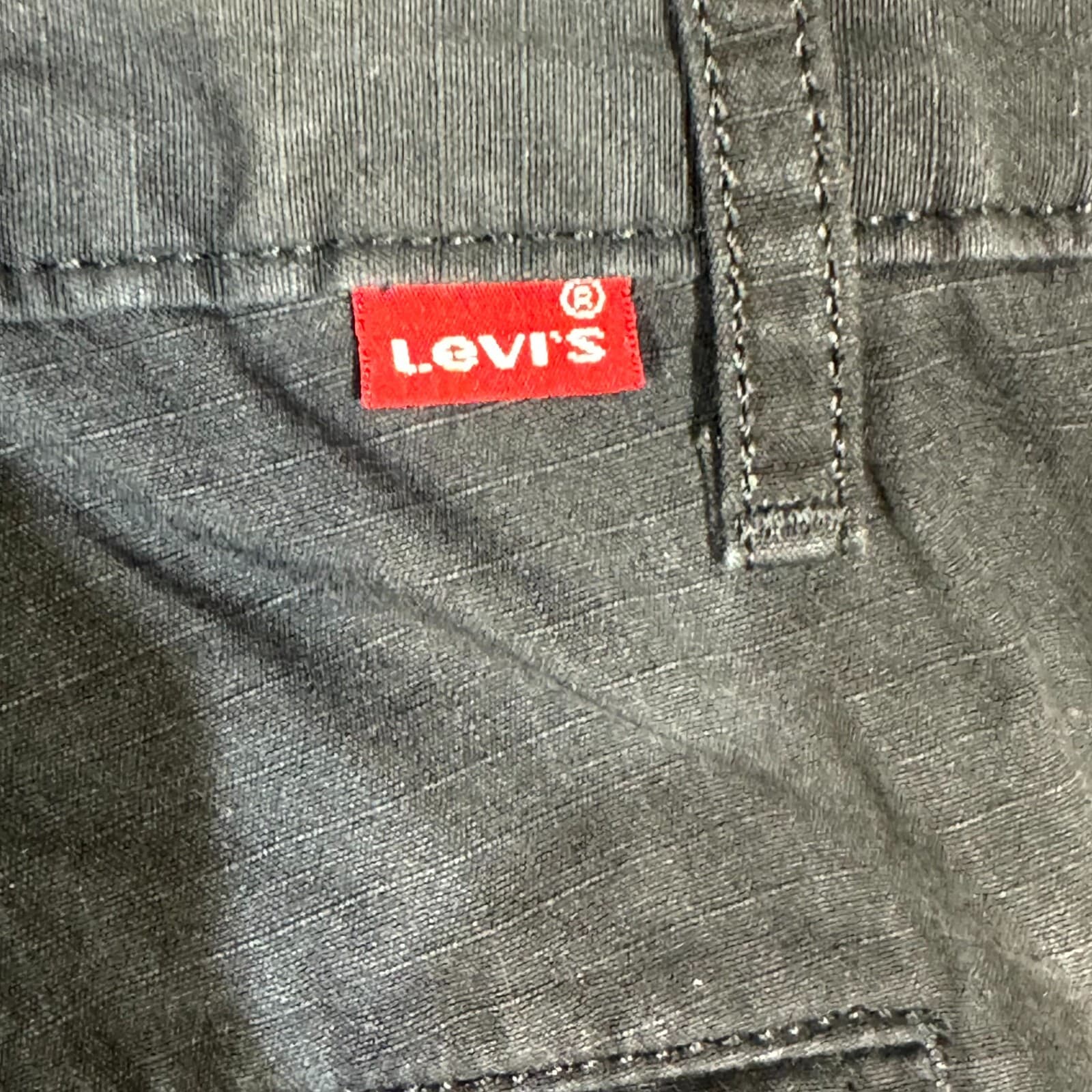 Levi’s Men’s Cargo Shorts 40 Black 100% Cotton High-Rise Zip Fly Workwear Casual - Thumbnail 3