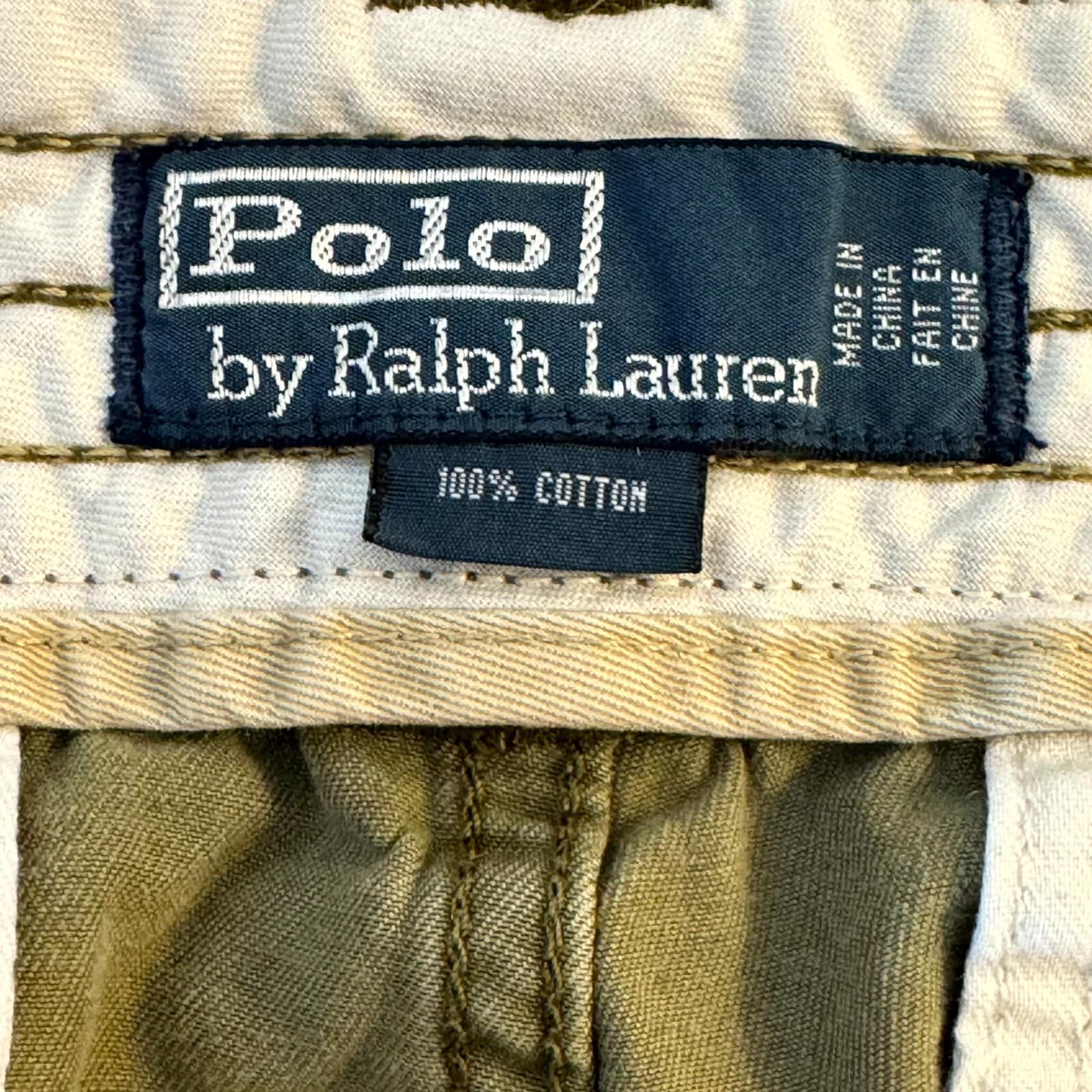 Polo Ralph Lauren Cargo Shorts Men 32 Tan Cotton Mid Rise Utility Casual Preppy - Thumbnail 6