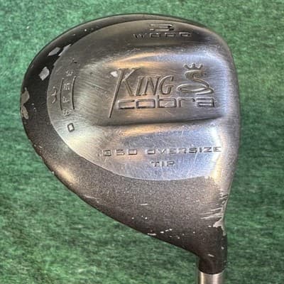 Vintage King Cobra .350 Oversize Offset 3 Wood RH Stiff Steel Black Golf Club - Image 1