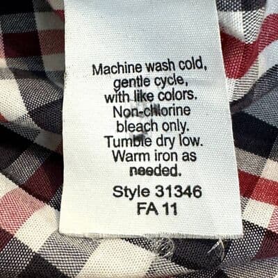 J.Crew Men's Size L Red & Black Plaid Button-Down Shirt Long Sleeve Classic Fit - Thumbnail 9