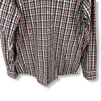 J.Crew Men's Size L Red & Black Plaid Button-Down Shirt Long Sleeve Classic Fit - Thumbnail 4