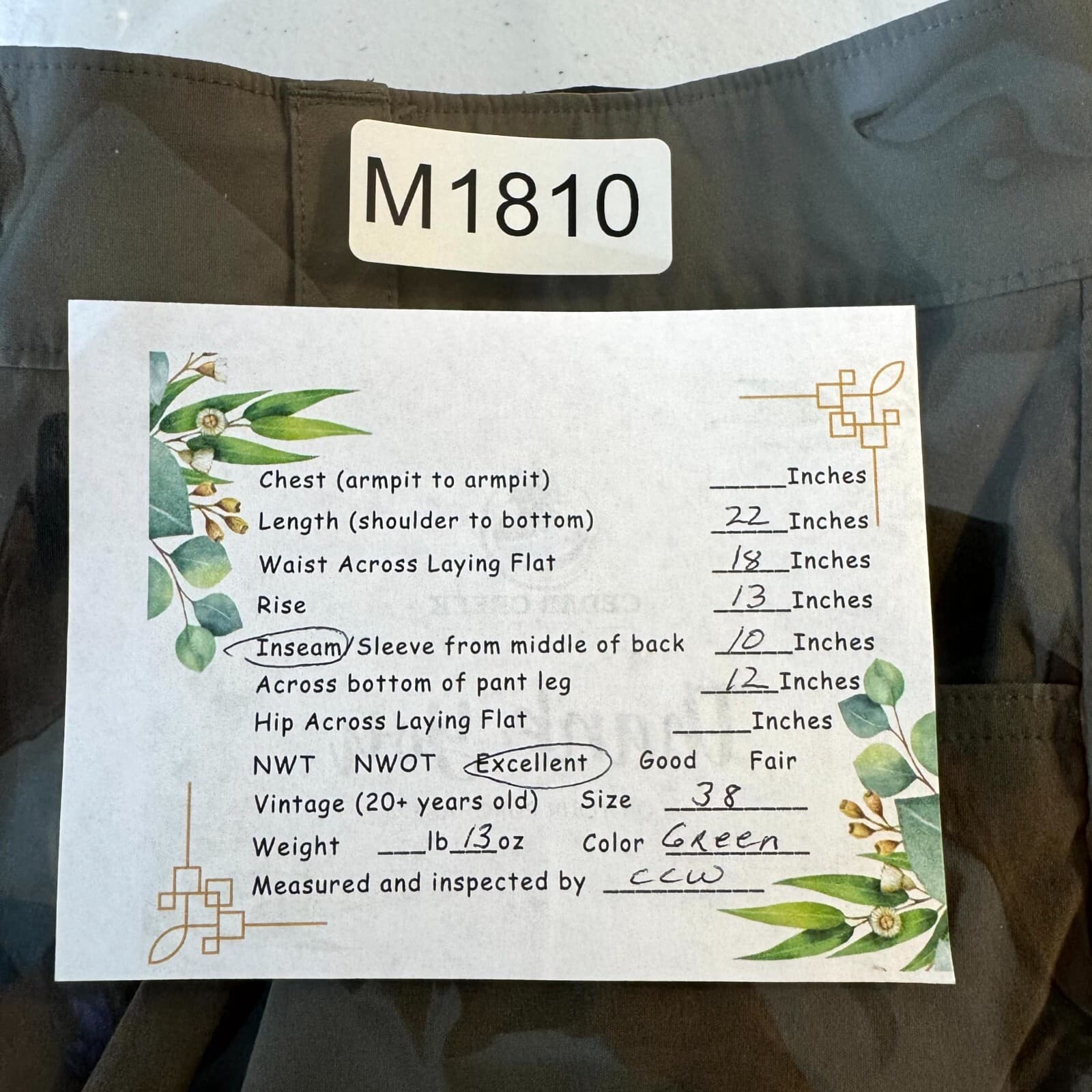 Orvis Cargo Shorts Mens 38 Green Stretch Comfort Hidden Pocket Outdoor Workwear - Thumbnail 8