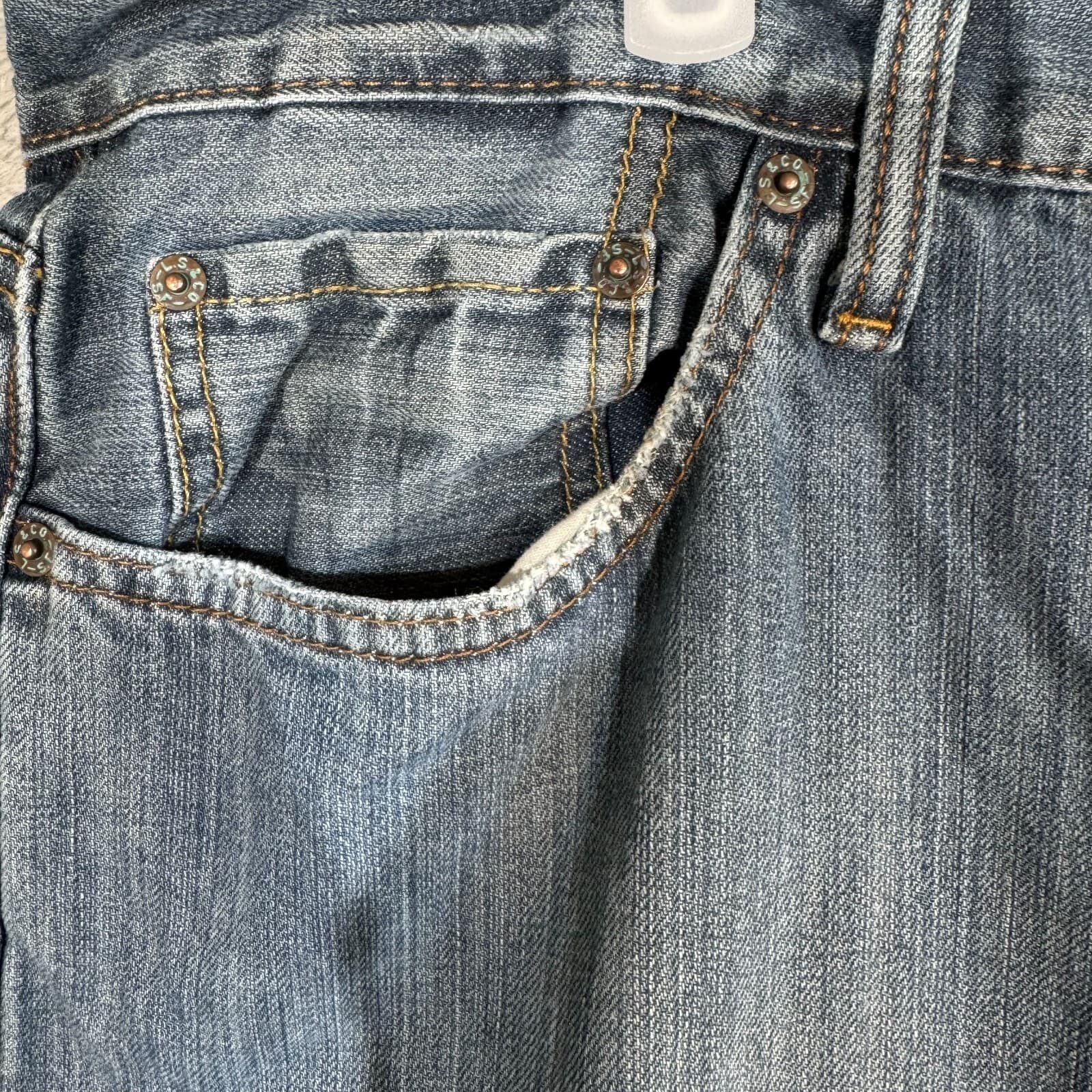 Levi's 559 Men's Jeans 36x34 Blue Denim Relaxed Fit Mid-Rise Straight Leg - Thumbnail 5