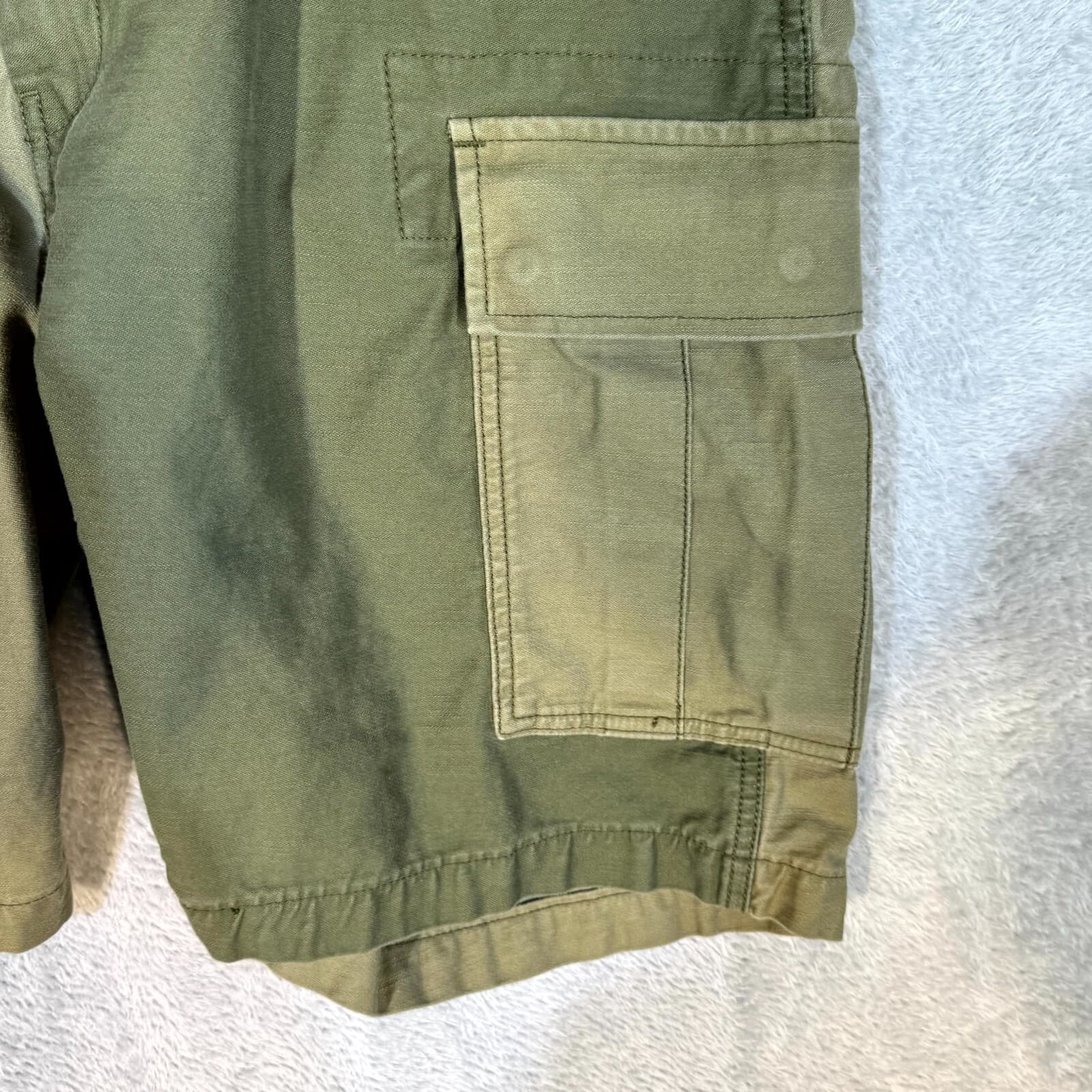 Levi's Carrier Cargo Shorts Men 40 Olive Green Cotton Workwear Zip Fly Durable - Thumbnail 5
