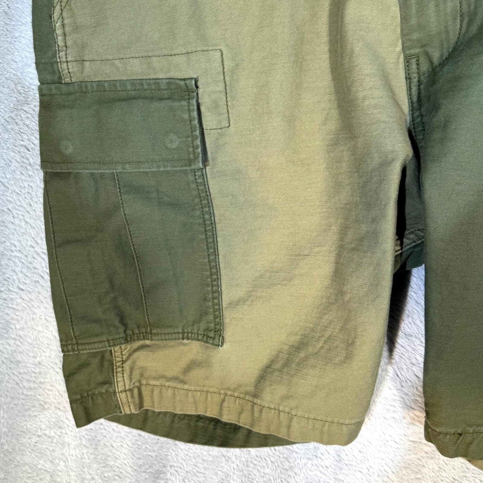Levi's Carrier Cargo Shorts Men 40 Olive Green Cotton Workwear Zip Fly Durable - Thumbnail 6