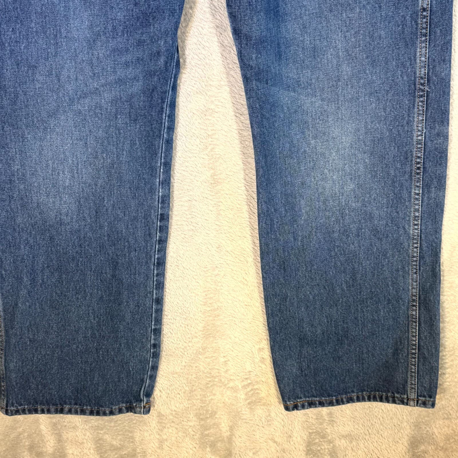 Levi's Western Fit Jeans 40x30 Blue Denim High Rise Straight Leg Cowboy Fit - Thumbnail 5