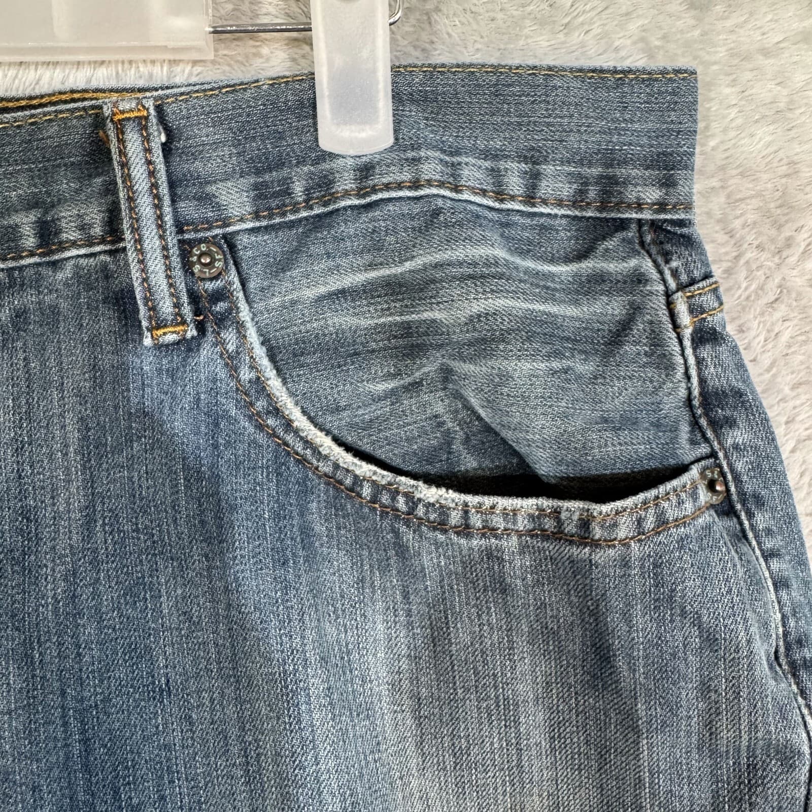 Levi's 559 Men's Jeans 36x34 Blue Denim Relaxed Fit Mid-Rise Straight Leg - Thumbnail 6