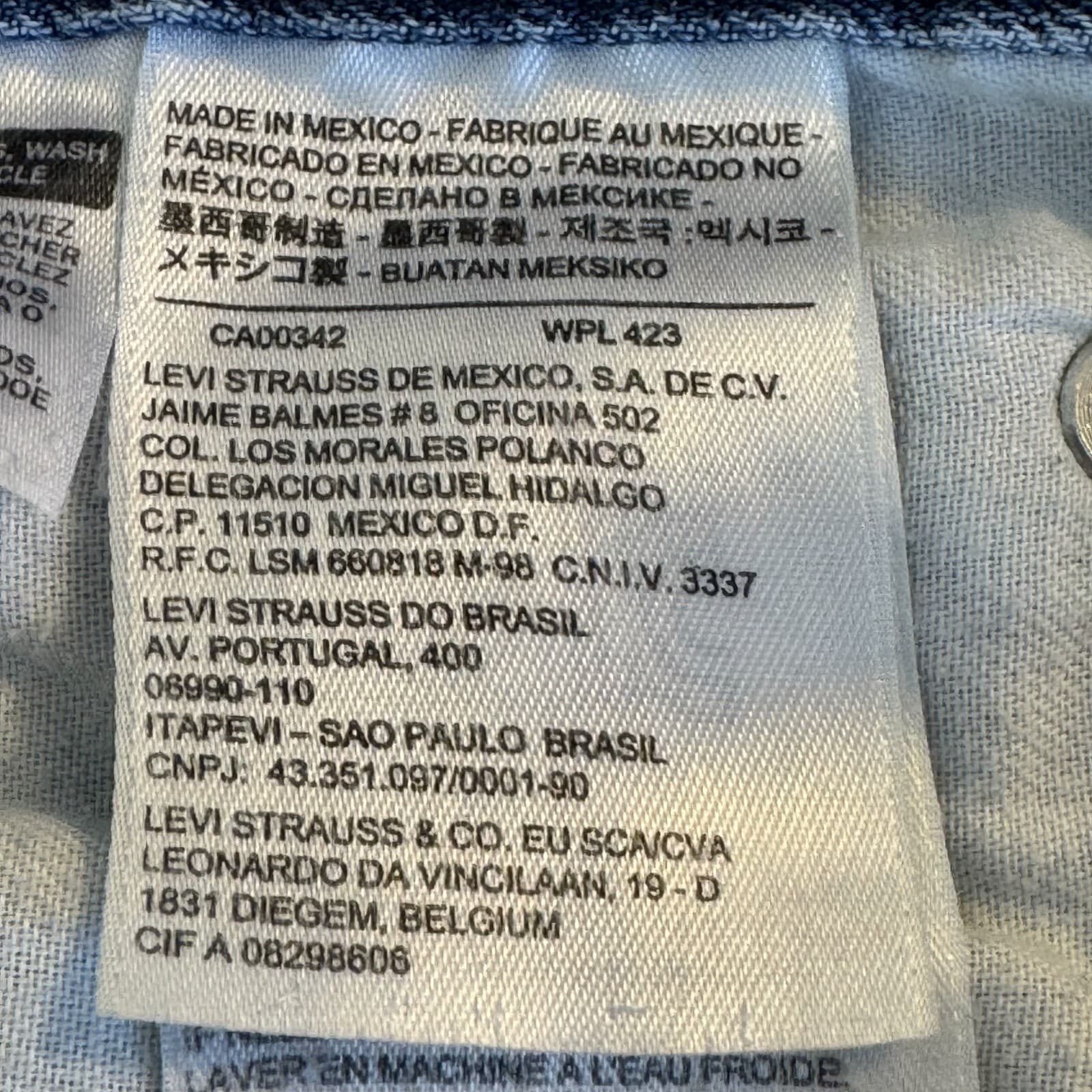 Levi's 559 Men's Jeans 36x34 Blue Denim Mid-Rise Medium Wash Straight Leg - Thumbnail 9