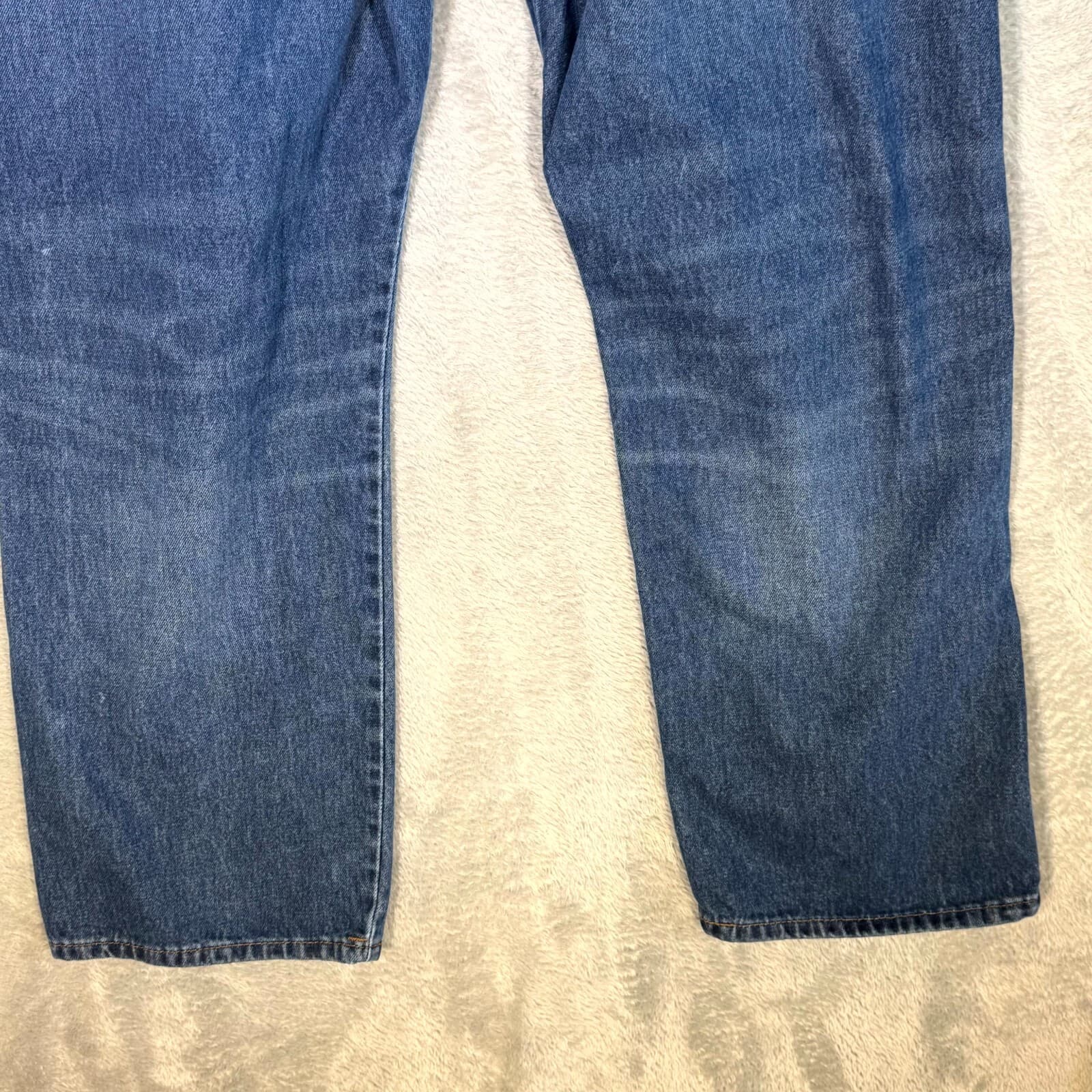 Levi's Western Fit Jeans 40x30 Blue Denim High Rise Straight Leg Cowboy Fit - Thumbnail 9