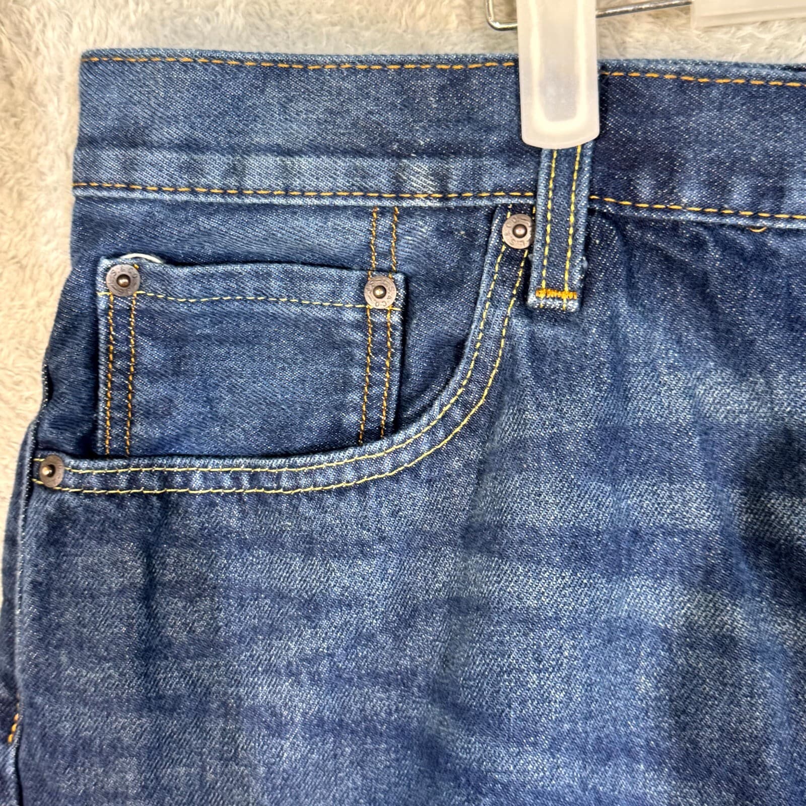 Levi's 569 Men's Shorts 40 Blue Denim High-Rise Loose Fit 5-Pocket - Thumbnail 3