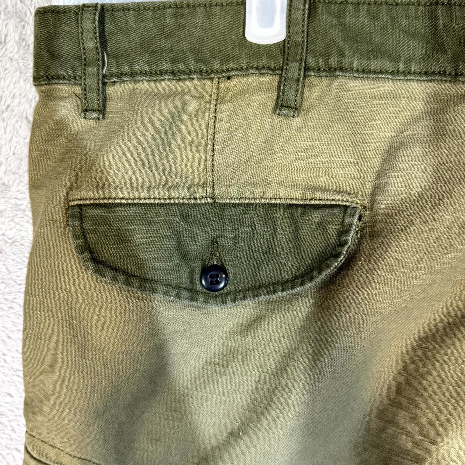 Levi's Carrier Cargo Shorts Men 40 Olive Green Cotton Workwear Zip Fly Durable - Thumbnail 7