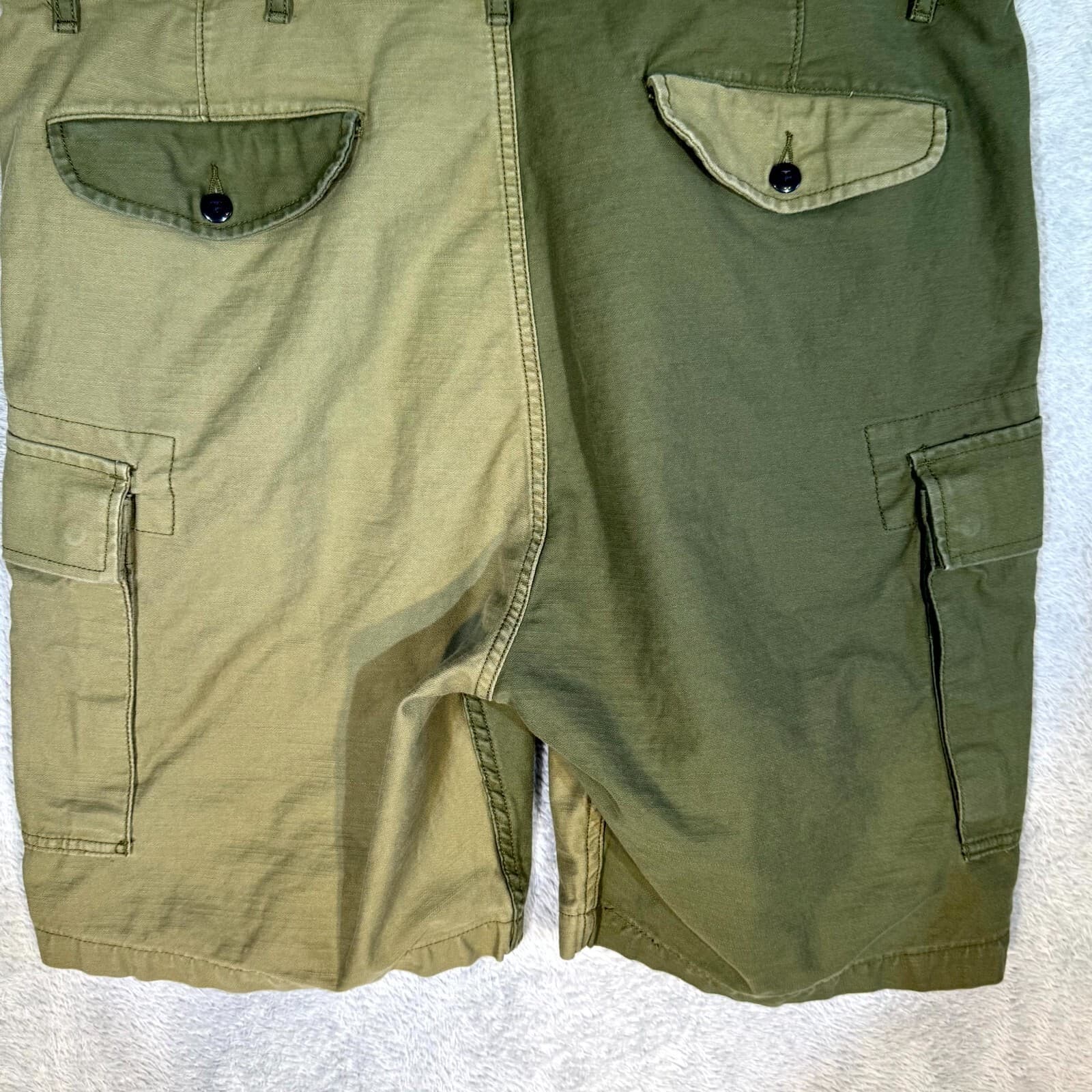 Levi's Carrier Cargo Shorts Men 40 Olive Green Cotton Workwear Zip Fly Durable - Thumbnail 10