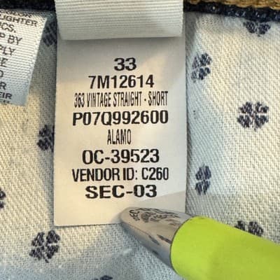 Lucky Brand Jeans Mens 33x30 Blue 363 Straight Alamo Stretch Denim Classic Fit - Thumbnail 11