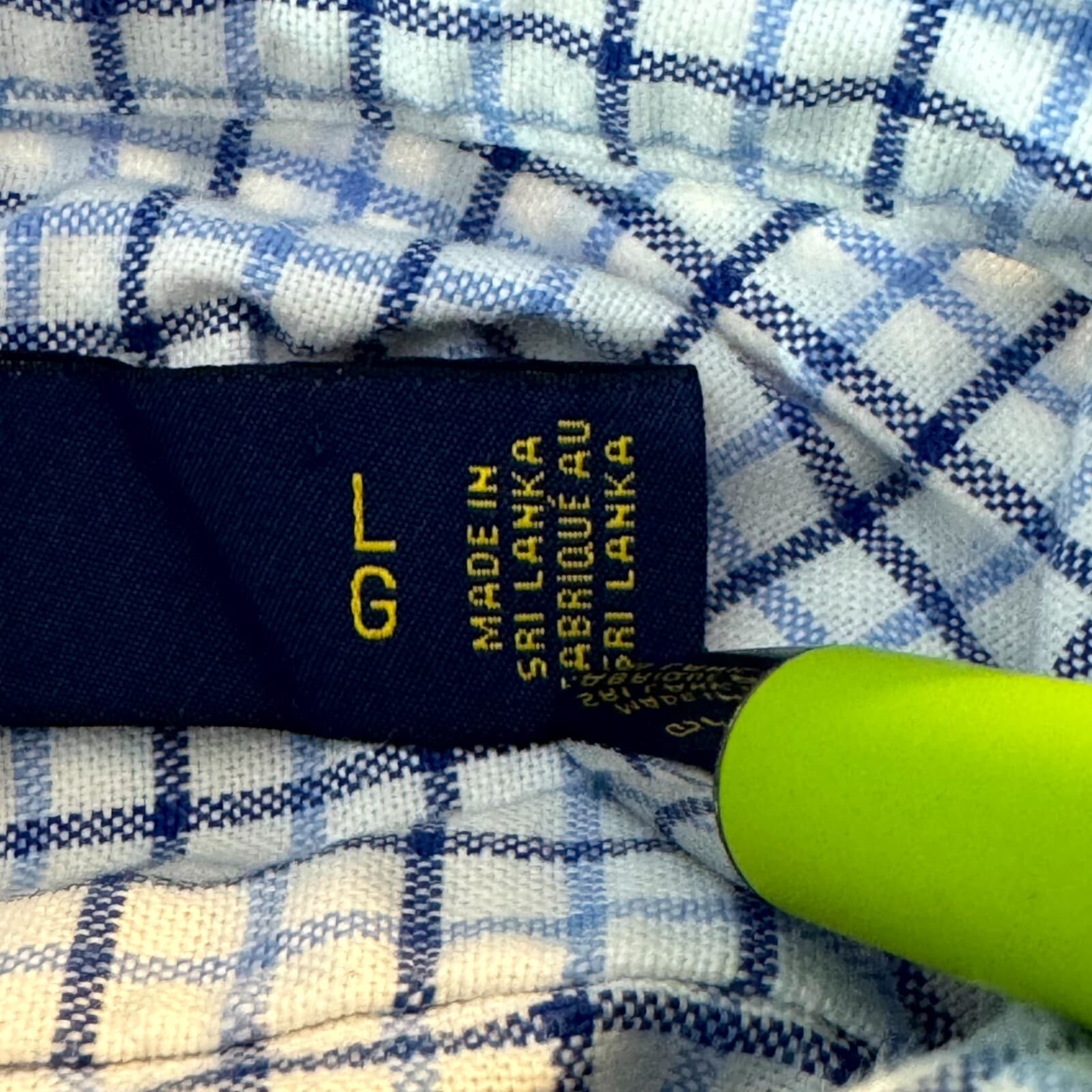 Ralph Lauren Men’s Button Down Shirt Large Blue Plaid Stretch Oxford Slim Fit - Thumbnail 14