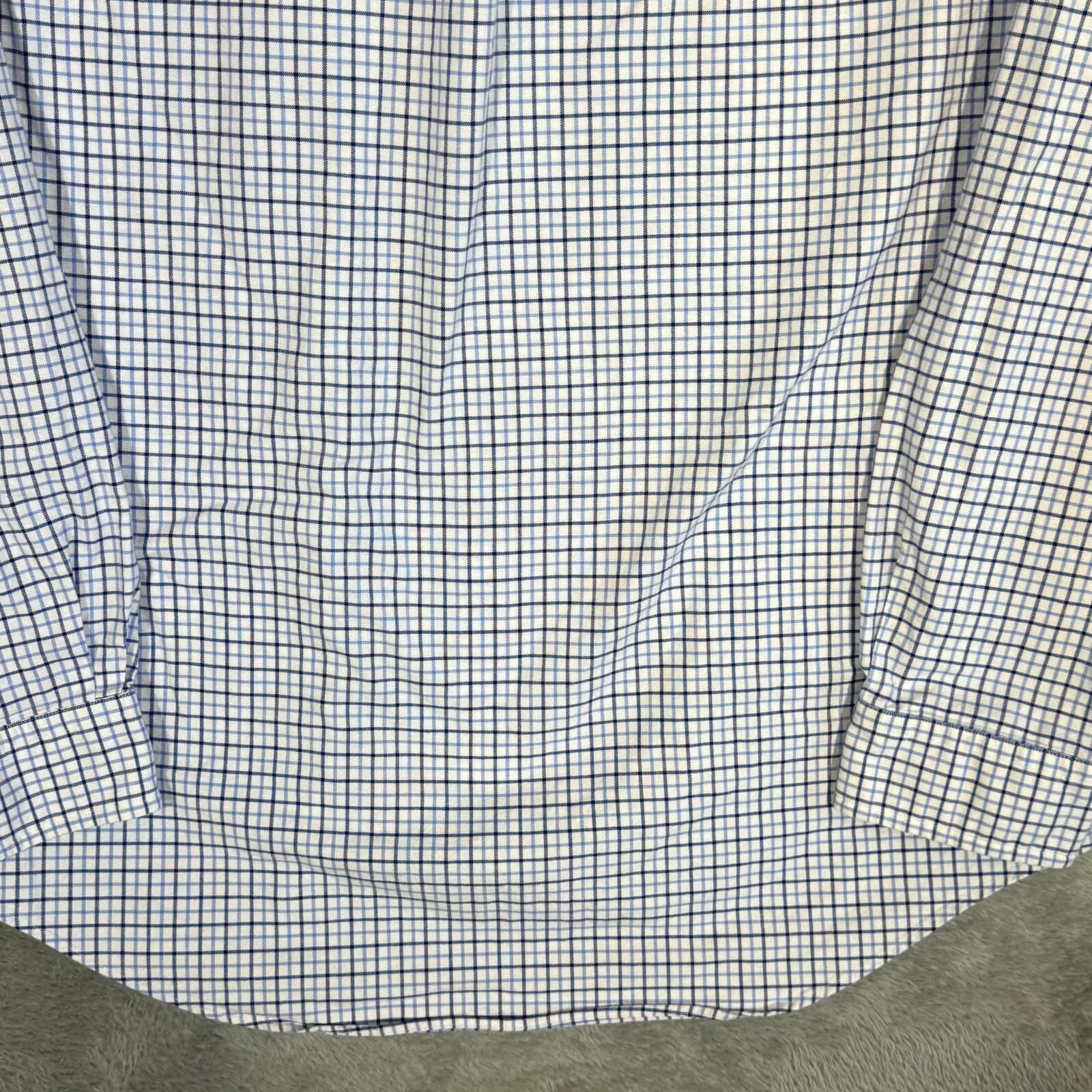 Ralph Lauren Men’s Button Down Shirt Large Blue Plaid Stretch Oxford Slim Fit - Thumbnail 13