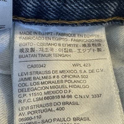 Levis 550 Jeans Mens 34x31 (34x32) Blue Medium Wash Relaxed Tapered Denim - Thumbnail 5