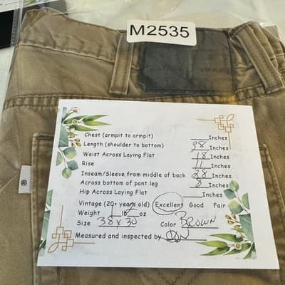 Levis 514 Jeans Mens 38x30 Brown Straight Fit Classic 100% Cotton Pants - Thumbnail 8