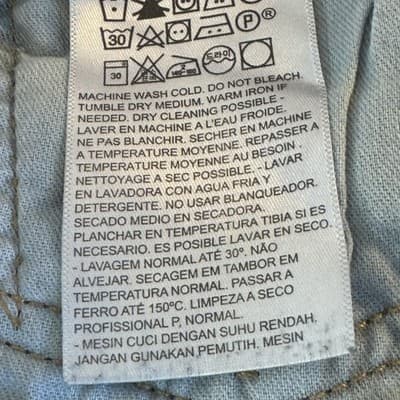 Levis 505 Jeans Mens 38x32 Blue Denim Straight Leg Classic Fit Medium Wash - Thumbnail 6