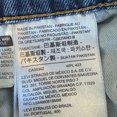 Levis 505 Jeans Mens 38x32 Blue Denim Straight Leg Classic Fit Medium Wash - Thumbnail 5