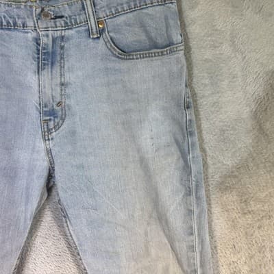 Levis 511 Jeans Mens 34x33 (36x34) Light Wash Blue Slim Taper Stretch Denim - Thumbnail 4