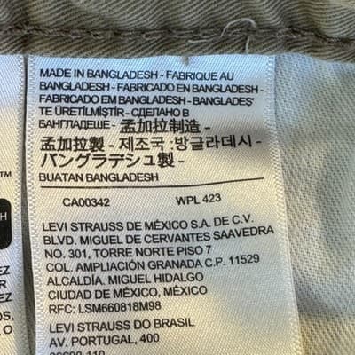 Levis 514 Jeans Mens 38x30 Brown Straight Fit Classic 100% Cotton Pants - Thumbnail 4