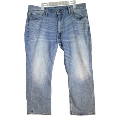 Levis 559 Jeans Mens 38x30 Blue Whiskered Relaxed Straight Denim Mid Rise Pants - Image 1