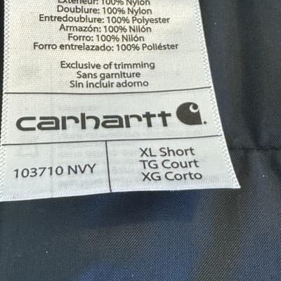Carhartt Pants Mens XL Short Blue Storm Defender Shoreline Insulated Waterproof - Thumbnail 11