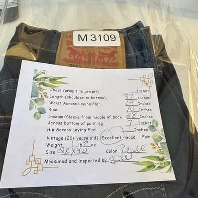 Levis 514 Jeans Mens 28x30 Dark Wash Straight Leg Stretch Denim Blue Mid Rise - Thumbnail 10