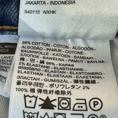 Levis 559 Jeans Mens 38x30 Blue Whiskered Relaxed Straight Denim Mid Rise Pants - Thumbnail 5