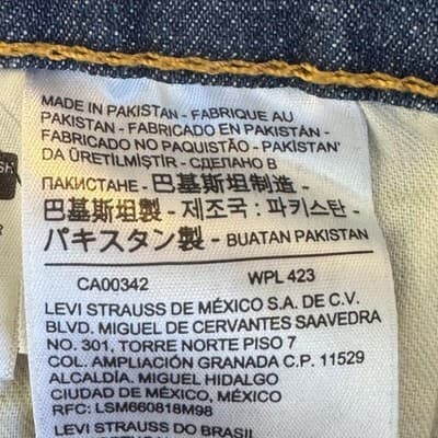 Levis 559 Jeans Mens 52x28 Blue Relaxed Straight Stretch Denim Big Tall - Thumbnail 9