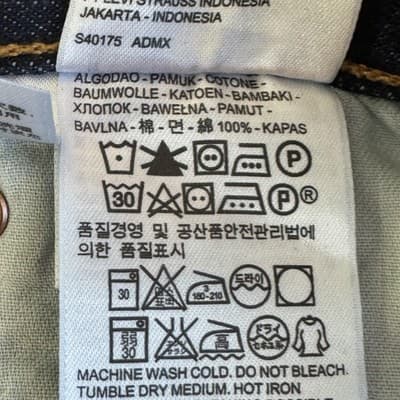 Levis 501 Jeans Mens 44x32 Blue Original Fit Straight Leg Button Fly Denim - Thumbnail 10