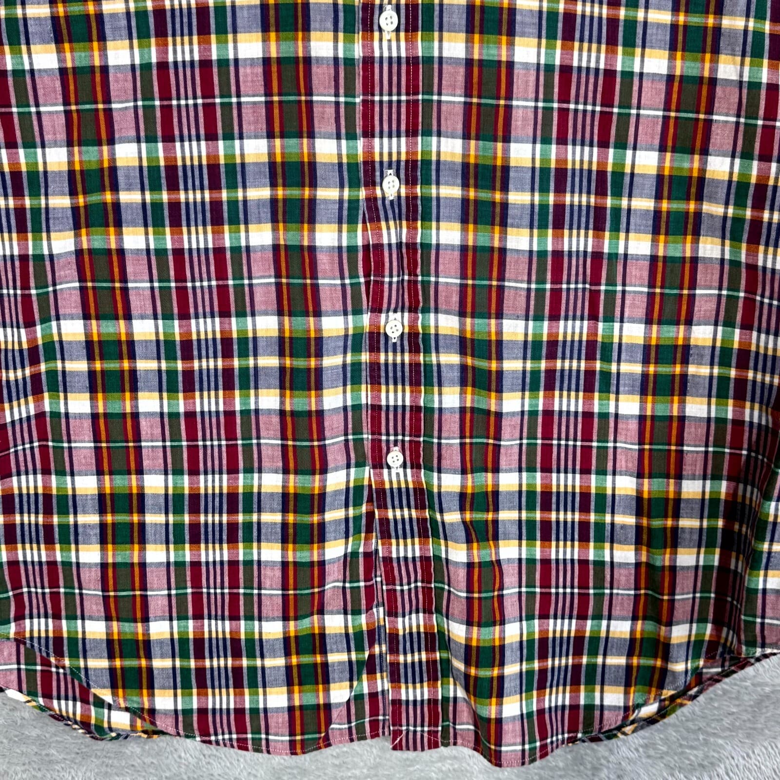 Ralph Lauren Men’s Button Down Shirt Large Multicolor Plaid 100% Cotton - Thumbnail 6