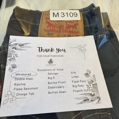 Levis 514 Jeans Mens 28x30 Dark Wash Straight Leg Stretch Denim Blue Mid Rise - Thumbnail 9