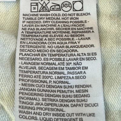 Levis 514 Jeans Mens 36x32 Blue Straight Leg Whiskered 100% Cotton Denim Pants - Thumbnail 6