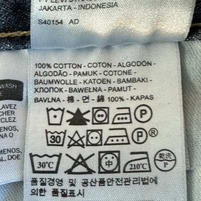 Levis 505 Jeans Mens 38x32 Blue Denim Straight Leg Classic Fit Medium Wash - Thumbnail 5