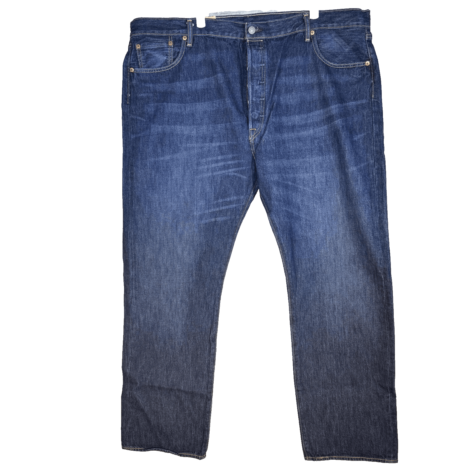 Levis 501 Jeans Mens 44x32 Blue Original Fit Straight Leg Button Fly Denim - Image 1