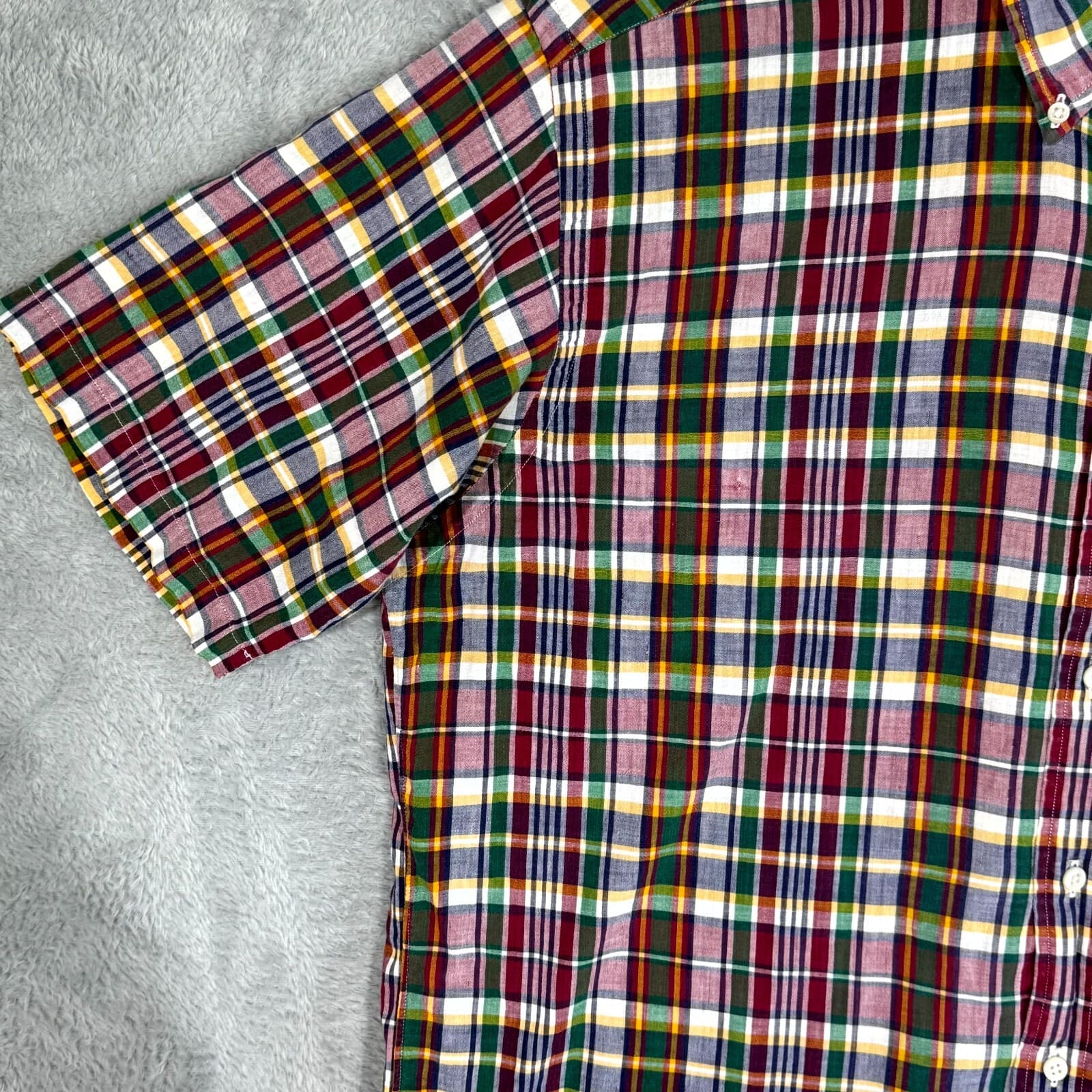 Ralph Lauren Men’s Button Down Shirt Large Multicolor Plaid 100% Cotton - Thumbnail 3