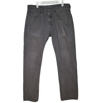 Levis 505 Jeans Mens 34x34 Gray Straight Leg Denim Classic Fit Mid Rise Cotton - Image 1