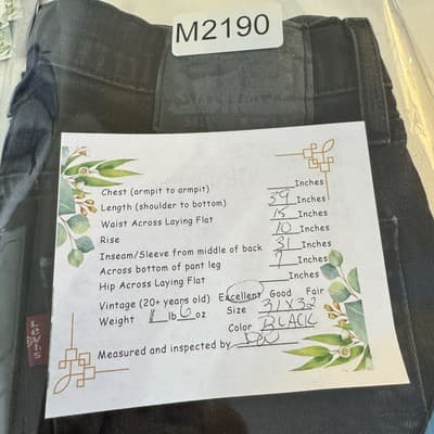 Levis 541 Jeans Mens 31x32 Black Athletic Fit Stretch Denim Tapered Pants - Thumbnail 7