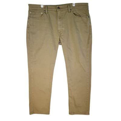 Levis 511 Jeans Mens 38x30 Beige Khaki Slim Fit Stretch Tapered Leg Pants Casual - Image 1