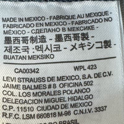 Levis 559 Jeans Mens 50x29 Blue Comfort Fit Denim Distressed Worn Hem Y2k - Thumbnail 5