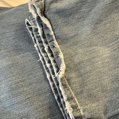 Levis 559 Jeans Mens 50x29 Blue Comfort Fit Denim Distressed Worn Hem Y2k - Thumbnail 9