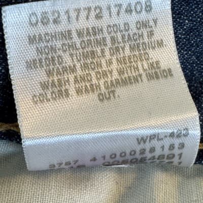 Levis 505 Jeans Mens 36x32 Blue Regular Fit Straight Leg Denim Made Egypt - Thumbnail 6