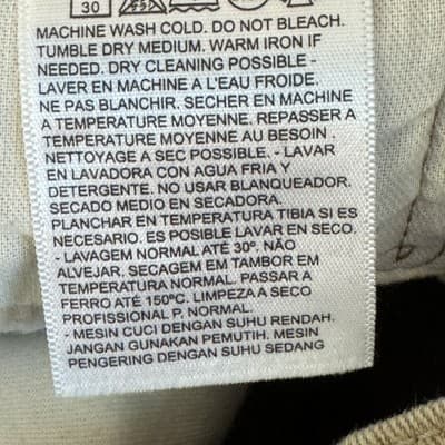 Levis 511 Jeans Mens 38x30 Beige Khaki Slim Fit Stretch Tapered Leg Pants Casual - Thumbnail 6