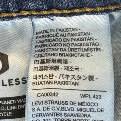 Levis 510 Jeans Mens 32x32 Blue Slim Fit Tapered Stretch Denim Pants Modern - Thumbnail 4