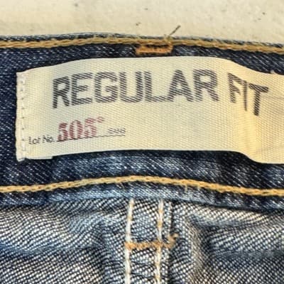 Levis 505 Jeans Mens 36x32 Blue Regular Fit Straight Leg Denim Made Egypt - Thumbnail 7