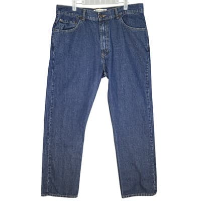 Levis 505 Jeans Mens 36x32 Blue Regular Fit Straight Leg Denim Made Egypt - Image 1