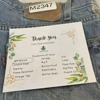 Vintage Levis 505 Jeans Mens 36x27 Blue Regular Fit Straight Leg Mid Wash 90s - Thumbnail 6