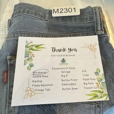 Levis Jeans Mens 32x32 Blue Whiskered Slim Fit Stretch Denim Medium Wash Pants - Thumbnail 7