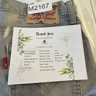 Levis 511 Jeans Mens 30x30 Gray Slim Fit Stretch Whiskering Denim Pants - Thumbnail 9